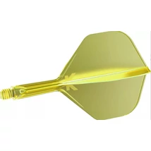 Darts toll és szár egyben Target K-Flex neon citromsárga, no2 toll és rövid szár