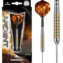 Darts szett Mission steel Ardent 24g, M2, front grip ring, BRASS