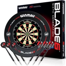 Darts tábla Winmau Blade 6 falvédővel, két szett nyíllal, startvonallal, kiszállóval 