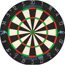 Darts tábla,sisal, Mission Samurai Infinity, verseny minőségű, élezett dróttal