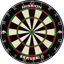 Darts tábla,sisal, Mission Samurai II, verseny minőségű, élezett dróttal