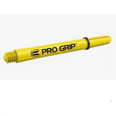 Dart szár rövid Target Pro Grip, citromsárga 34mm - 9 darabos csomag