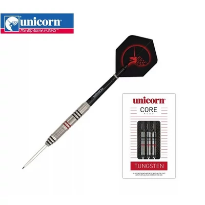 Darts szett Unicorn steel 23g, CORE PLUS WIN, 80% wolfram