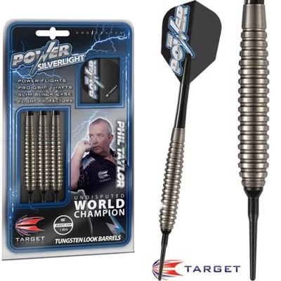 Darts szett TARGET soft POWER SILVERLIGHT 18g - Phil Taylor