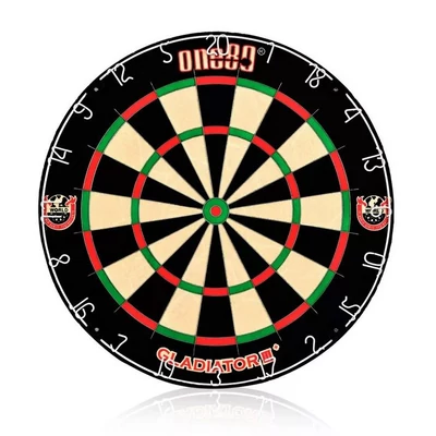 Darts tábla Gladiator 3+ ONE80, verseny minőségű, élezett dróttal, WDF