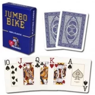 MODIANO póker kártya, JUMBO BIKE TROPHY, jumbo index, 100% plasztik, Kék
